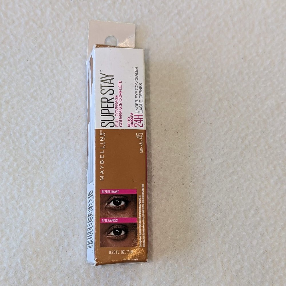 🌷4/$20 Maybelline Newyork Super Stay Full Coverage Under Eye Concealer Tan 45 - Picture 1 of 11